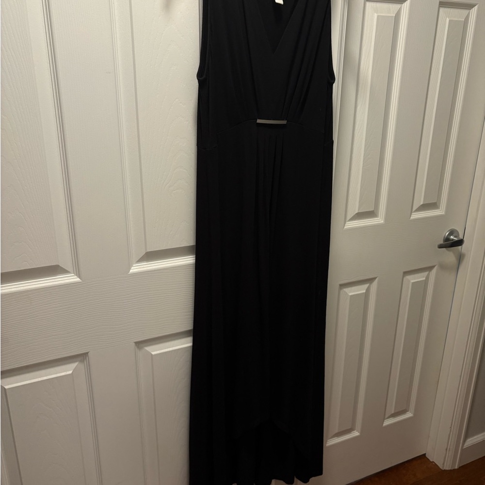 Chico's Black Sleeveless V-Neck Maxi Gown